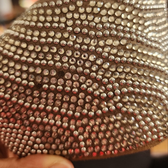 ❤️Steve Madden Silver Bedazzled Rhinestone Stiletto Heels☆ - Picture 4 of 4